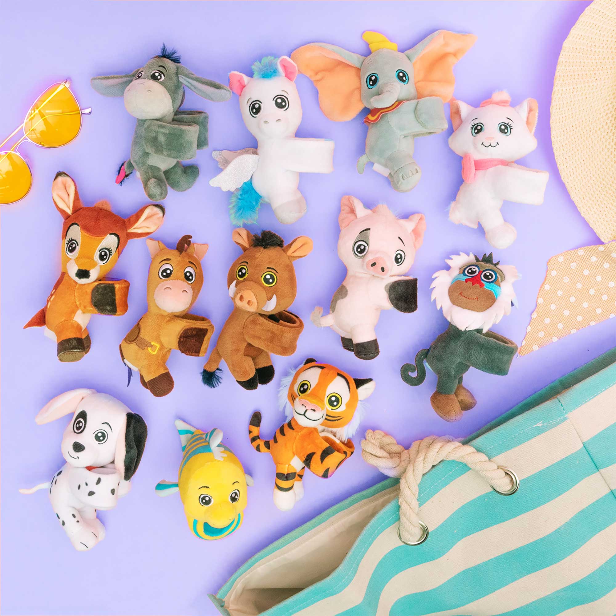 Cutie Cuff collection of plush characters